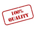100 Percent Quality Rubber Stamp Vector