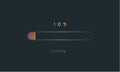 10 percent rainbow downloading bar, loading bar, banner for user interface, colorful Futuristic loading bar design