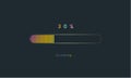 30 percent rainbow downloading bar, loading bar, banner for user interface, colorful Futuristic loading bar design