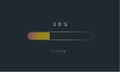 30 percent rainbow downloading bar, loading bar, banner for user interface, colorful Futuristic loading bar design