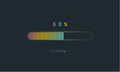 60 percent rainbow downloading bar, loading bar, banner for user interface, colorful Futuristic loading bar design