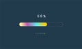 60 percent rainbow loading bar, luplouad user interface, colorful Futuristic loading symbol, a loading tap menu UI, use for