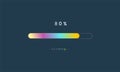 80 percent rainbow loading bar, luplouad user interface, colorful Futuristic loading symbol, a loading tap menu UI, use for