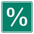 Percent and road sign