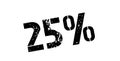 25 percent rubber stamp