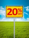 20 percent sale