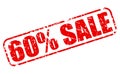 60 PERCENT SALE red stamp text