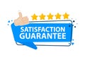 100 percent satisfaction guarantee label. Guarantee badge Royalty Free Stock Photo