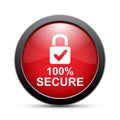 100 percent secure button icon, concept network protection background design, protect mechanism, system privacy, cyber technology