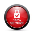 100 percent secure button icon, concept network protection background design, protect mechanism, system privacy, cyber technology