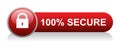 100 percent secure icon button Royalty Free Stock Photo