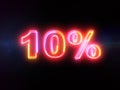 10 percent sign - colorful glowing outline31