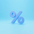 Percent sign isolated from the background with copy space. 3d Rendering Royalty Free Stock Photo