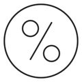 Percent sign stroke icon, logo illustration. Stroke high quality symbol.