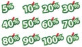 Percent sticker. Vector illustration Royalty Free Stock Photo