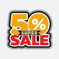 50 percent super sale