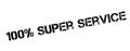 100 percent super service rubber stamp Royalty Free Stock Photo