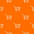 Percent trolley pattern vector orange Royalty Free Stock Photo