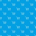 Percent trolley pattern vector seamless blue Royalty Free Stock Photo