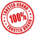 100 percent trusted brand rubber stamp