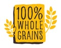 100 percent Whole Grains square badge