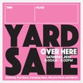 50 Percent Yard Sale Campaign Promotion Sale Banner, Drive Sales Concept Vector