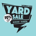 50 Percent Yard Sale Campaign Promotion Sale Banner, Drive Sales Concept