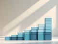 Percentage blocks growth chart business statistics visualizing data analysis