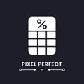 Percentage calculator white solid desktop icon