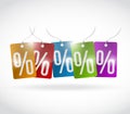 Percentage colors tags illustration design Royalty Free Stock Photo