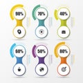 Percentage Diagram Presentation Design Elements. Infographics. Vector Royalty Free Stock Photo