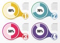 Percentage Diagram Presentation Design Elements. Infographics. Vector Royalty Free Stock Photo