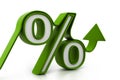 Percentage growth Royalty Free Stock Photo