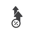 Percentage Growth Icon Royalty Free Stock Photo