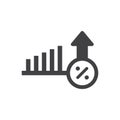 Percentage Growth Icon Royalty Free Stock Photo