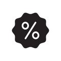 Percentage icon in flat style isolated vector illustration