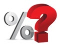 Percentage and question Royalty Free Stock Photo