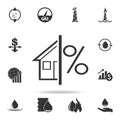 percentage real estate icon. Detailed set of finance, banking and profit element icons. Premium quality graphic design. One of the Royalty Free Stock Photo