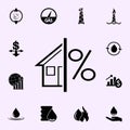 percentage real estate icon. Profit icons universal set for web and mobile Royalty Free Stock Photo