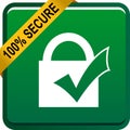 100 secure web button Royalty Free Stock Photo