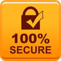 100 secure web button Royalty Free Stock Photo