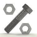 Percentage sign made from bolt and nuts Royalty Free Stock Photo