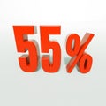 Percentage sign, 55 percent