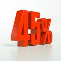 Percentage sign, 45 percent