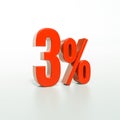 Percentage sign, 3 percent