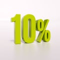Percentage sign, 10 percent Royalty Free Stock Photo