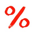 Percentage symbol Royalty Free Stock Photo