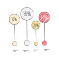 Percentage Visualization Icon Vector Illustration