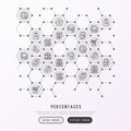 Percentages concept in honeycombs