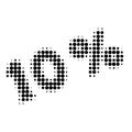 10 Percents Halftone Dotted Icon